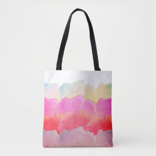 Eenvoudig Abstract ontwerp van Waterverf Draagtas