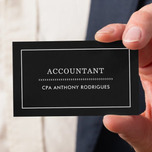 Eenvoudig accountant zwart Visitekaartje