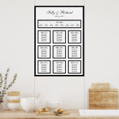 Eenvoudig afdrukplan voor zwarte bruiloft poster (Keuken)