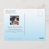 Eenvoudig AFSTUDEERDER Lichte Blauwe Bekleding om Briefkaart (Achterkant)