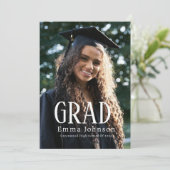 Eenvoudig Afstuderen Afstudeerder Aankondiging | P (Staand voorkant)