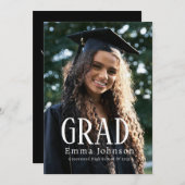 Eenvoudig Afstuderen Afstudeerder Aankondiging | P (Voorkant / Achterkant)