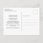 Eenvoudig Afstuderen Custom Chalkboard Afstuderen  Uitnodiging Briefkaart (Achterkant)