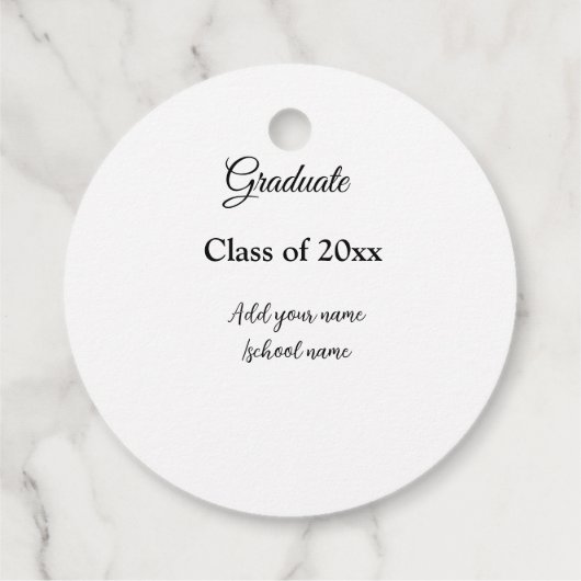 Eenvoudig afstuderen felicitaties Minimale add cla Bedankjes Labels (Achterkant)