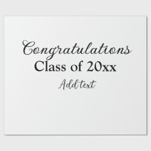 Eenvoudig afstuderen felicitaties Minimale add cla Cadeaupapier