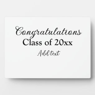 Eenvoudig afstuderen felicitaties Minimale add cla Fotoplaat