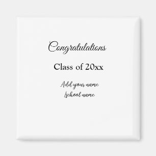 Eenvoudig afstuderen felicitaties Minimale add cla Magneet