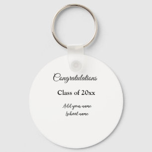 Eenvoudig afstuderen felicitaties Minimale add cla Sleutelhanger
