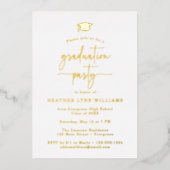 Eenvoudig Afstuderen Folie Uitnodiging (Voorkant)