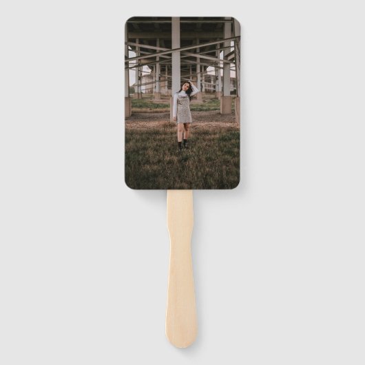 Eenvoudig Afstuderen Foto Modern Afstuderen Handwaaier (Achterkant)