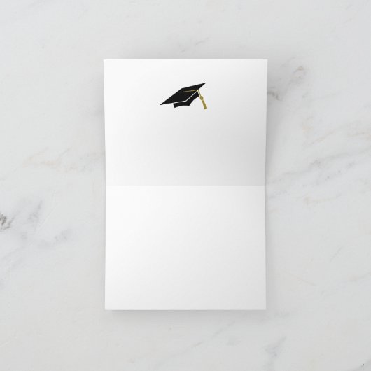 Eenvoudig Afstuderen Hartelijk dank Bedankkaart (Binnen)