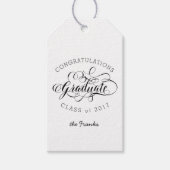 Eenvoudig Afstuderen Label Cadeau met scripts Cadeaulabel (Voorkant)