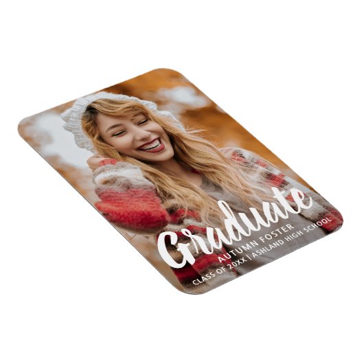Eenvoudig Afstuderen Modern Photo Afstuderen Magneet (Rechterzijde)