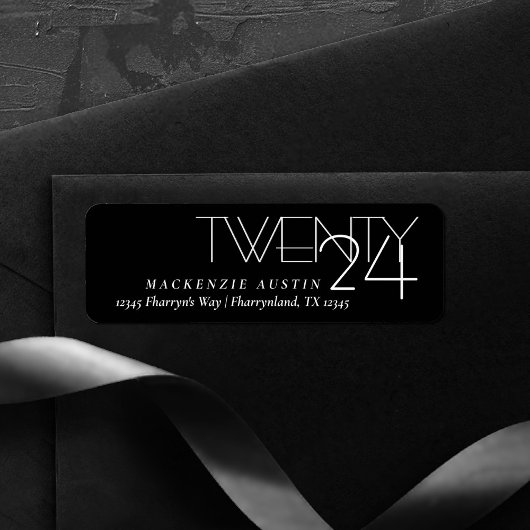 Eenvoudig Afstuderen | Modern retouradres Afstudee Etiket