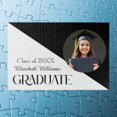 Eenvoudig Afstuderen zwart en wit Legpuzzel