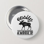 Eenvoudig A'Moose'D Ronde Button 7,6 Cm (Voorkant /achterkant)