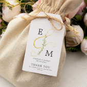 Eenvoudig Ampersand Monogram Botanical Weddenschap Cadeaulabel