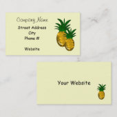 Eenvoudig ananas visitekaartje (Voorkant / Achterkant)