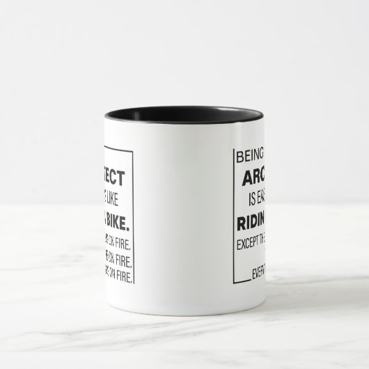 Eenvoudig architect zijn, aangepaste architectuur  mok (Midden)