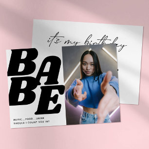 Eenvoudig babe tiener meisje verjaardag party kaart