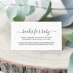 Eenvoudig Baby shower Boek voor Baby Informatiekaartje