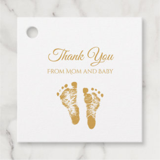Eenvoudig Baby shower Dank u Modern Gold Bedankjes Labels