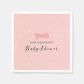 Eenvoudig Baby shower van de roze roze rok Servet (Voorkant)
