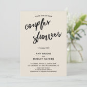 Eenvoudig Baby shower voor Cream Couples Kaart (Staand voorkant)