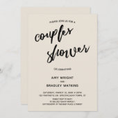 Eenvoudig Baby shower voor Cream Couples Kaart (Voorkant / Achterkant)