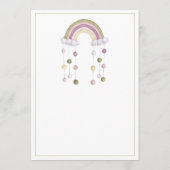 Eenvoudig Baby shower Waterverf regenboog Kaart (Achterkant)