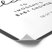 Eenvoudig Baby shower Welkom Poster (Hoek)