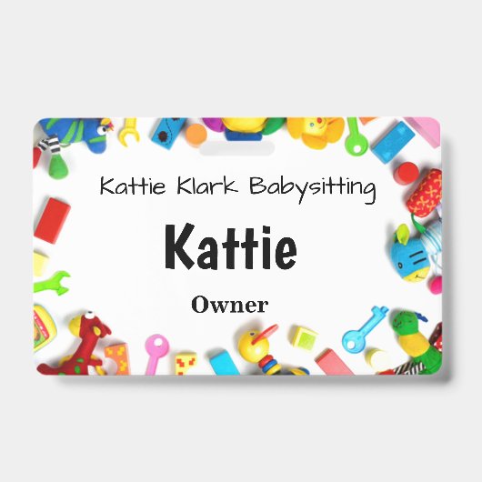 Eenvoudig babysitten badge (Voorzijde)