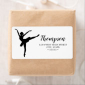 Eenvoudig Ballerina Silhouette Return Label (Insitu)