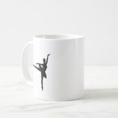 Eenvoudig Ballet Zwart Wit Ballerina Koffiemok (Voorkant links)