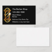 Eenvoudig Barber Shop Light Theme Classy Visitekaartje (Voorkant / Achterkant)