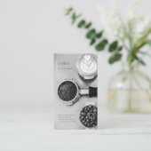 Eenvoudig  Barista Beans Coffee-programma Klantenkaartje (Staand voorkant)