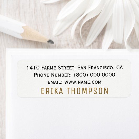 Eenvoudig Basic Wit Etiket (Insitu)