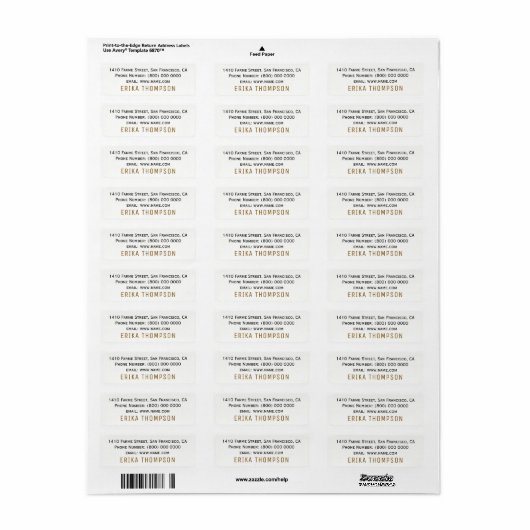 Eenvoudig Basic Wit Etiket (Full Sheet)