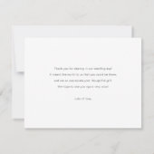 Eenvoudig Bedankkaart (Achterkant)