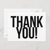 Eenvoudig bedankt briefkaart (Voorkant / Achterkant)