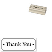 Eenvoudig bedankt, minimalistisch 	rubberstempel (Gestempeld)