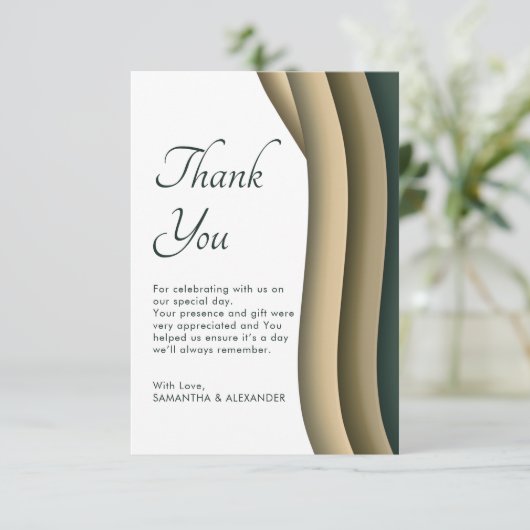 Eenvoudig Bedankt script moderne bruiloft - Hartel (Staand voorkant)