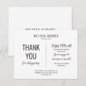 Eenvoudig bedankt voor de Kaart voor de korting op (Voorkant / Achterkant)
