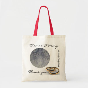 Eenvoudig bedankt voor je bruiloft tote bag