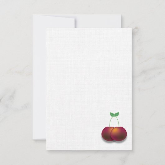 Eenvoudig bedankt voor je Cherry Note Card Kaart (Voorkant)