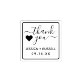 Eenvoudig bedankt voor je huwelijk 	rubberstempel (Afrduk)