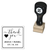 Eenvoudig bedankt voor je huwelijk 	rubberstempel (Gestempeld)
