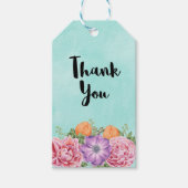 Eenvoudig bedankt voor je Waterverf bloemen Cadeaulabel (Voorkant)