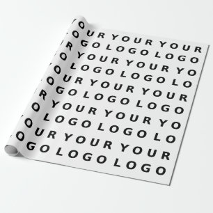 Eenvoudig bedrijf logo branded relatiegeschenken w cadeaupapier