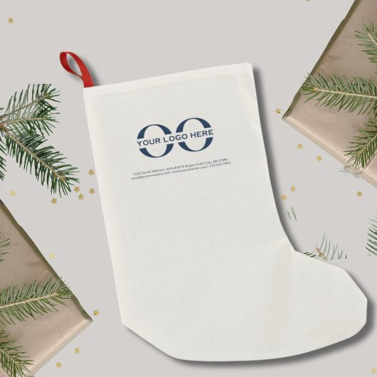 Eenvoudig bedrijf Logo Stocking Kleine Kerstsok